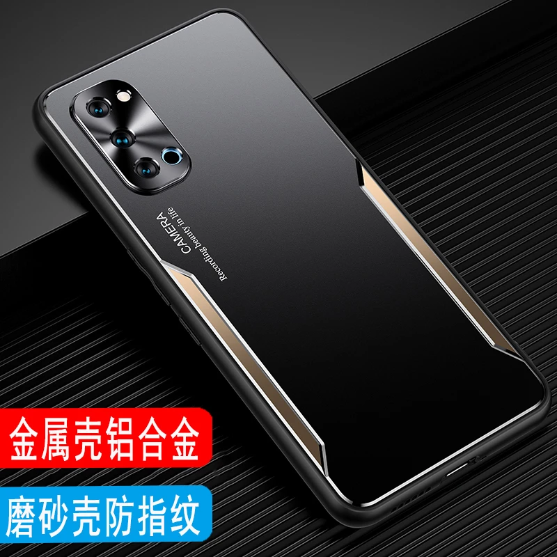 OPPO Reno4手机壳金属男款Reno4SE磨砂壳Reno4Pro外壳rano4保护套