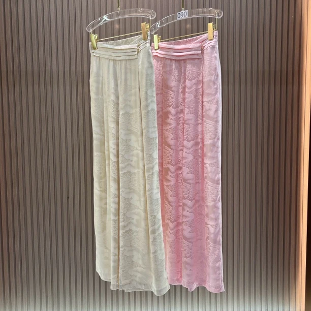 祥云纹提花 百搭简约松紧腰夏款休闲裤