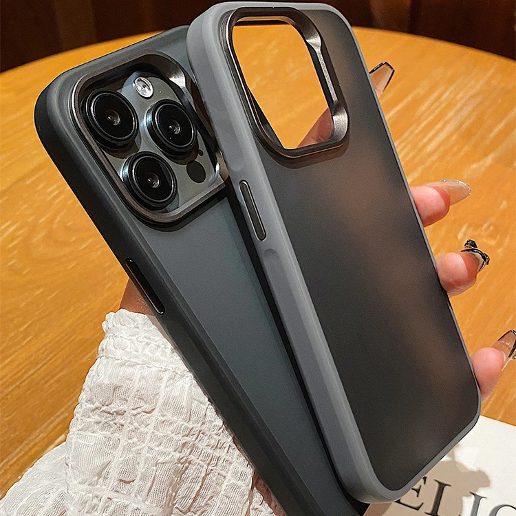 适用苹果15手机壳磁吸金属框14promax防摔保护套iPhone13磨砂肤感
