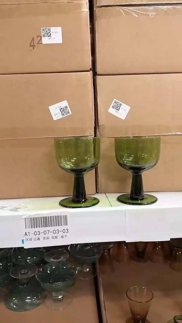 【闪购商品】绿色粗杆酒杯*2