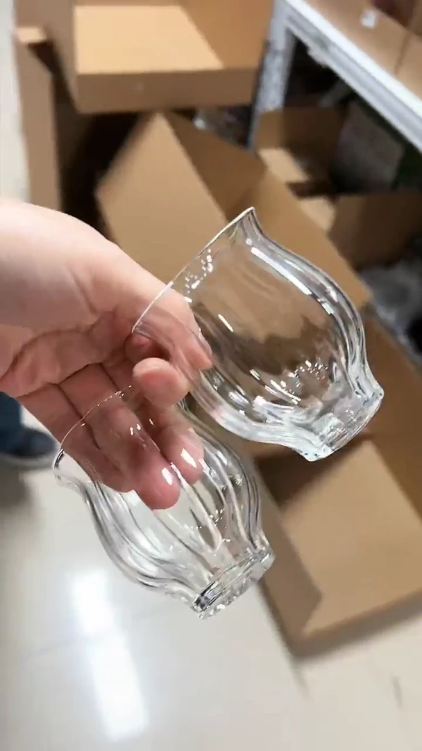 【闪购商品】郁金香茶杯-透明*2