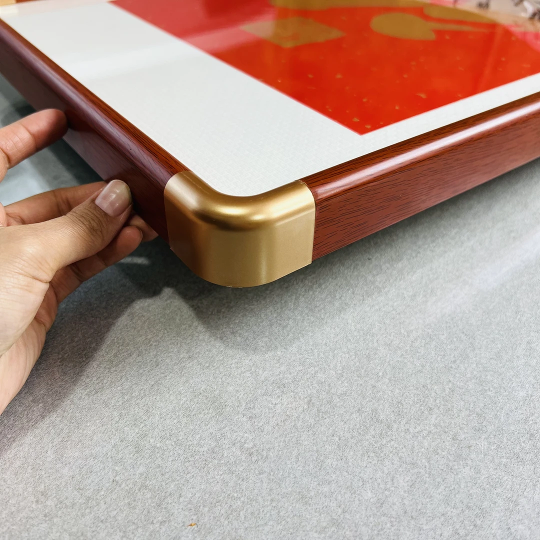 新春送礼高档纯手工拓画好运连连装饰画实木相框已装裱