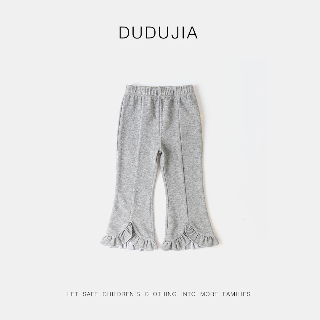 女宝喇叭裤春秋花边女童长裤秋装休闲宝宝裤子秋季儿童童装裤春秋