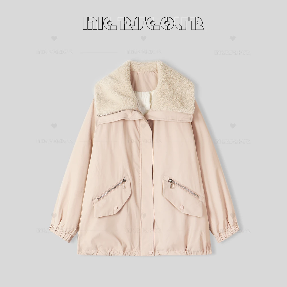 冬季新款韩系设计休闲翻领羽绒服8833829