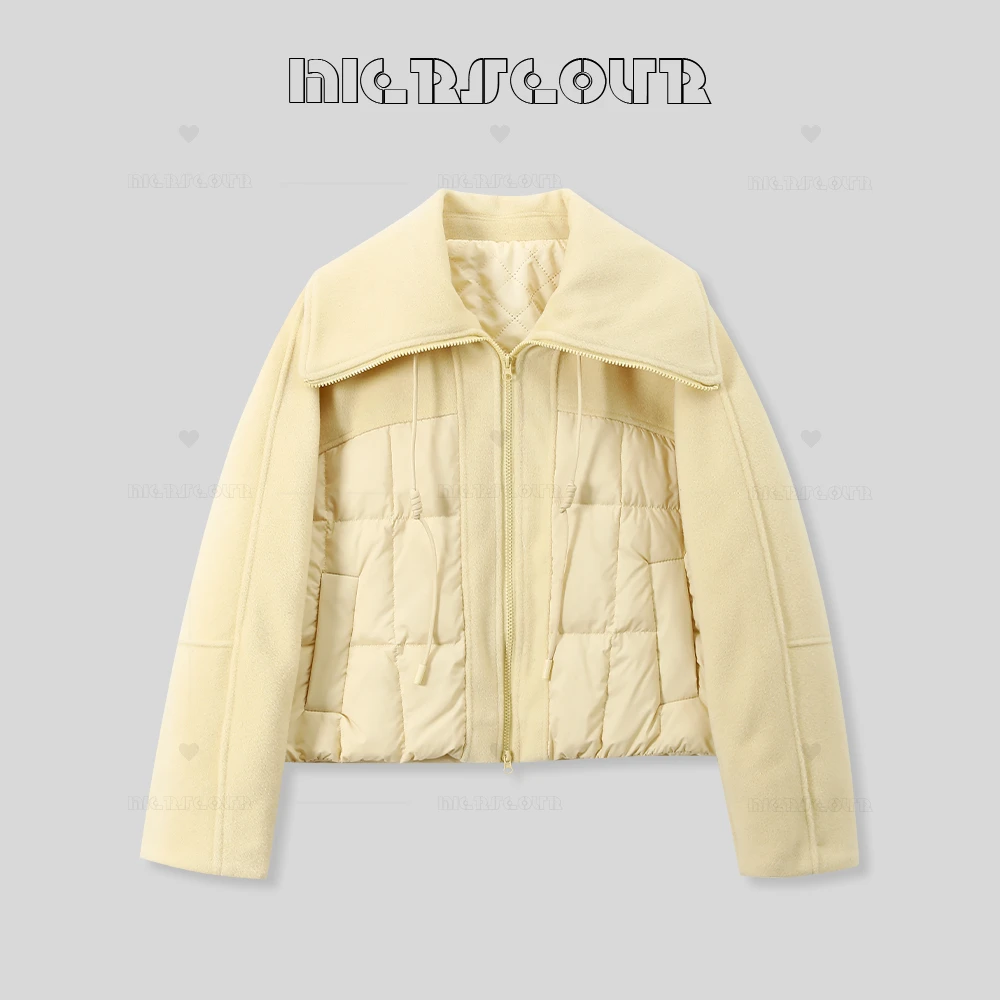 【封后轻奢设计】冬季新款时尚设计休闲拼接羽绒服8992659