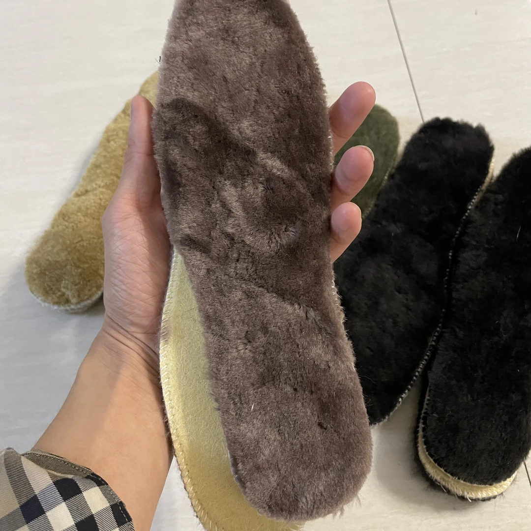 真纯羊毛鞋垫皮毛一体加厚保暖舒适男女雪地靴冬季毛绒透气棉鞋垫