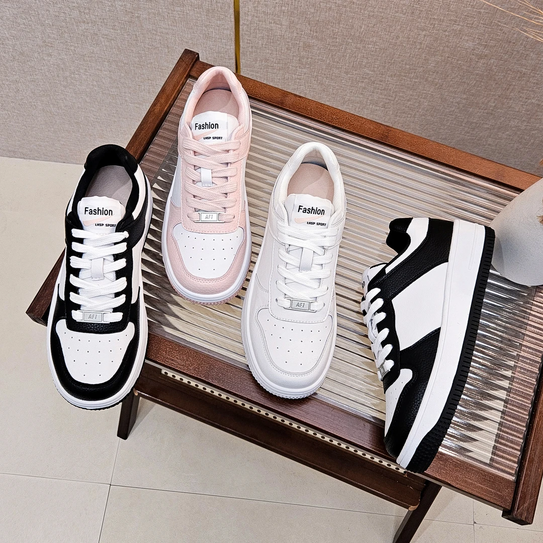 【空军一号】门店599！纳帕纹！白鹿同款Pony!透气休闲运动小白鞋