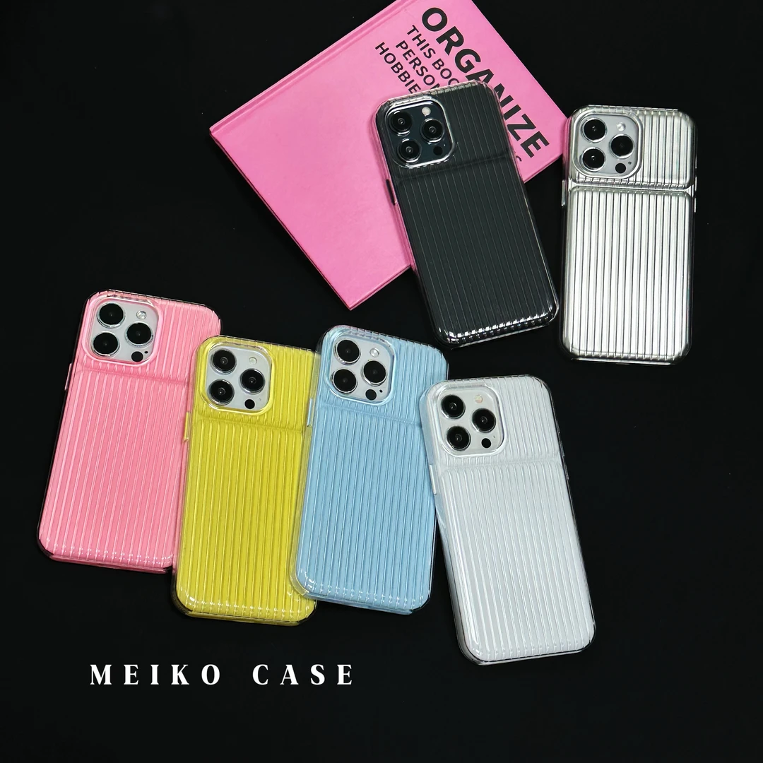 ins风行李箱多巴胺手机壳适用于苹果16promax瓦楞纹15/14高级华为