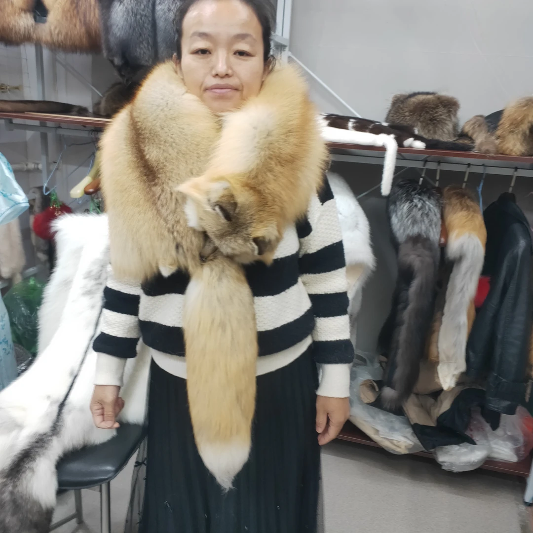 进口金岛狐双面围脖保暖