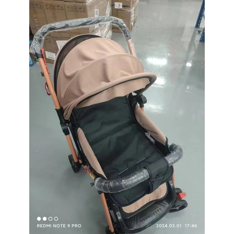 新生儿童宝宝高景观婴儿遛娃神器轻便可坐可躺一键折叠手推车