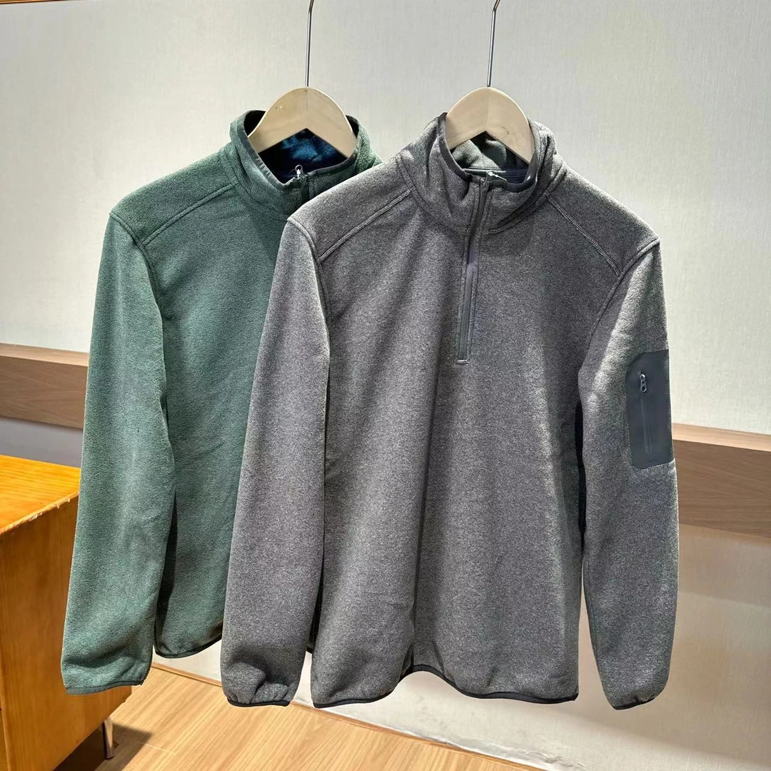 Pro100 毛猴系列 保暖男款抓绒半拉链衫 DM24F018