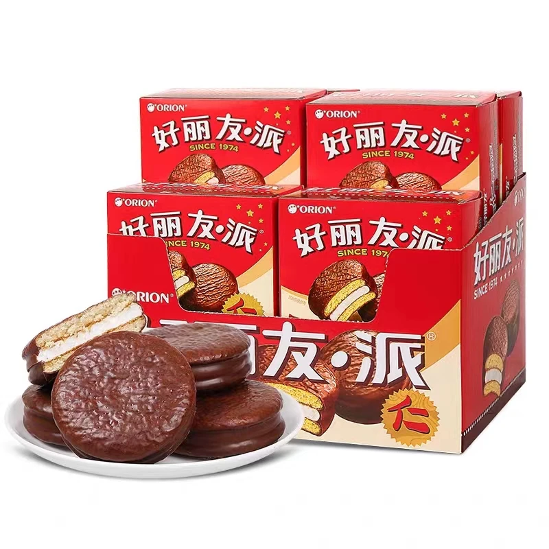 早餐面包网红零食好丽友巧克力派装