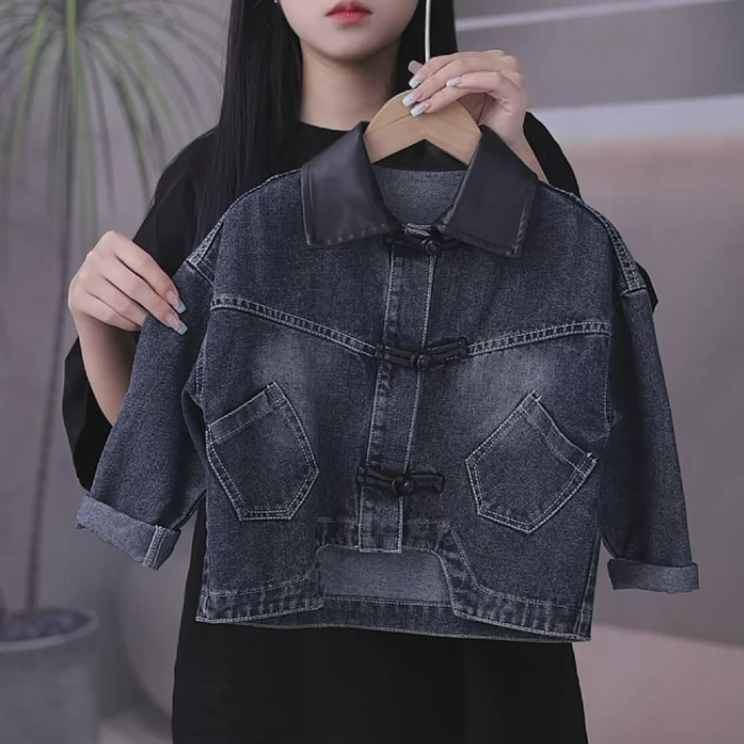 男童牛仔外套春秋款2025新款休闲上衣宝宝新中式外套男孩中小童潮