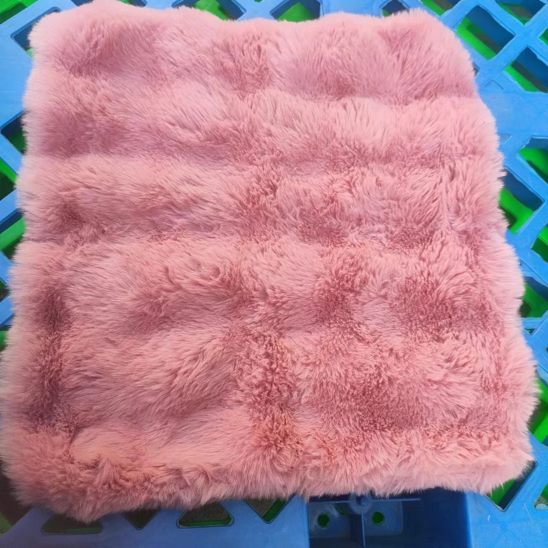 抱枕加厚双面仿兔毛超柔车载办公室靠沙发午睡卧室家居纯色榻榻米