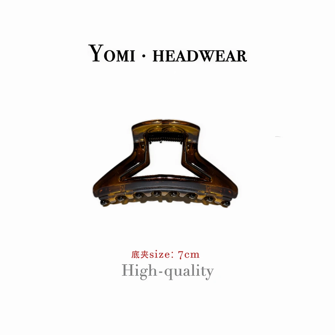 时尚蝴蝶结碎头发PC异形三角玳瑁色抓夹亮面半扎简约复古网红小