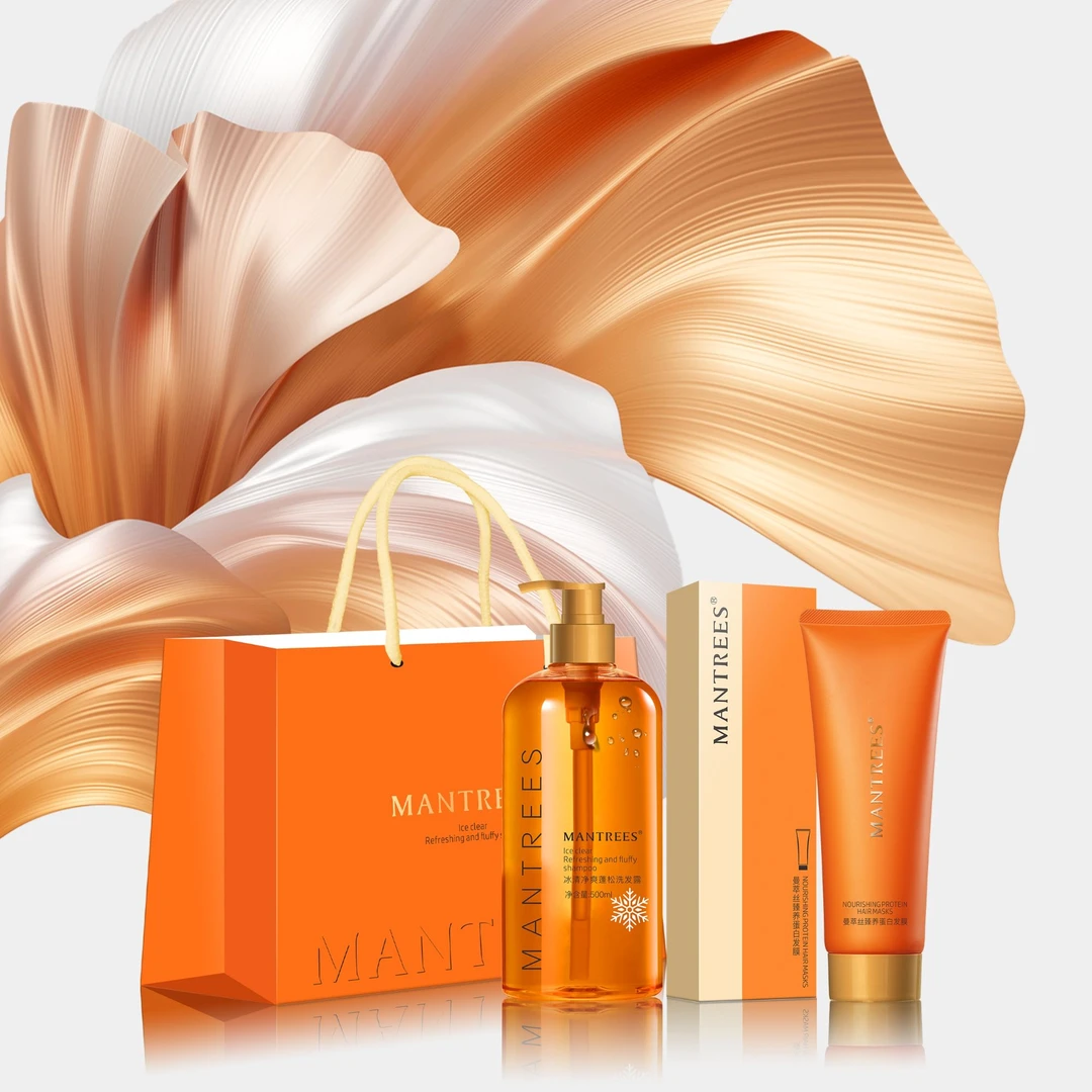 拍一发三曼萃丝臻养蛋白发膜冰清净爽蓬松洗发露套盒丝滑滋养套装