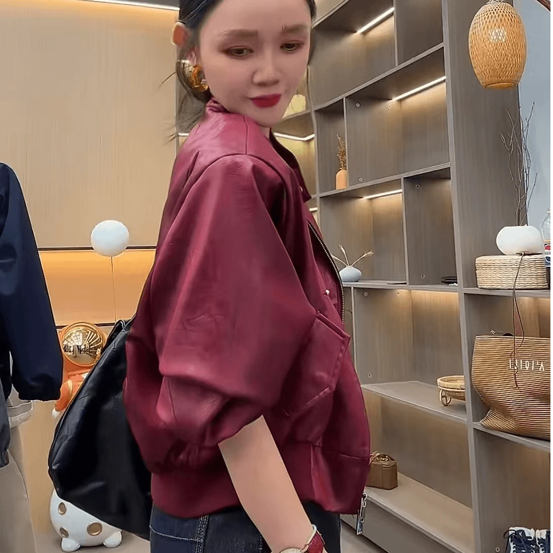 安可拉红提花外套高级感气质网红短款时尚休闲百搭LZX927
