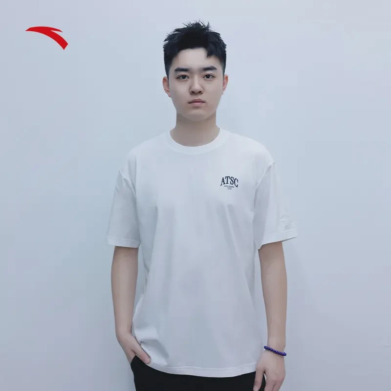 ANTA/安踏男圆领运动透气时尚T恤男士夏季新款针织潮流百搭短袖男