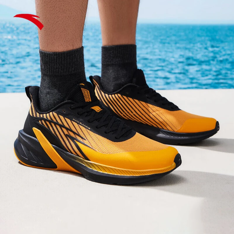 安踏新款舒适跑鞋减震运动男鞋Y轻便耐磨透气轻便中考体测跑步鞋