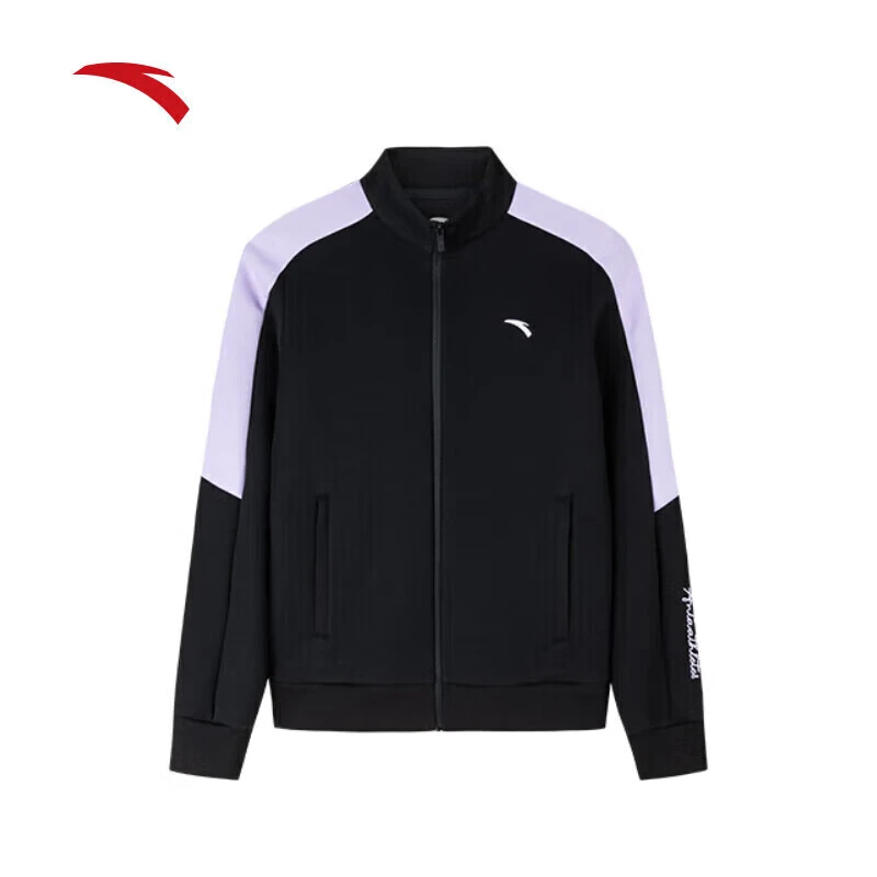 安踏综训系列动型科技女子针织运动上衣立领时尚休闲百搭外套女士