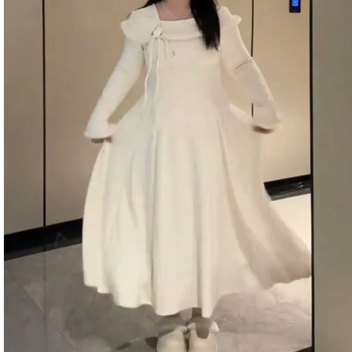 大码法式收腰显瘦连衣裙