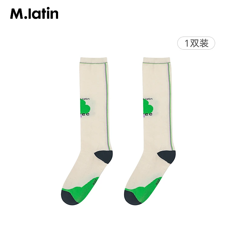 马拉丁童装儿童袜子夏装新款女童大童精梳棉亲肤舒适易搭长筒袜