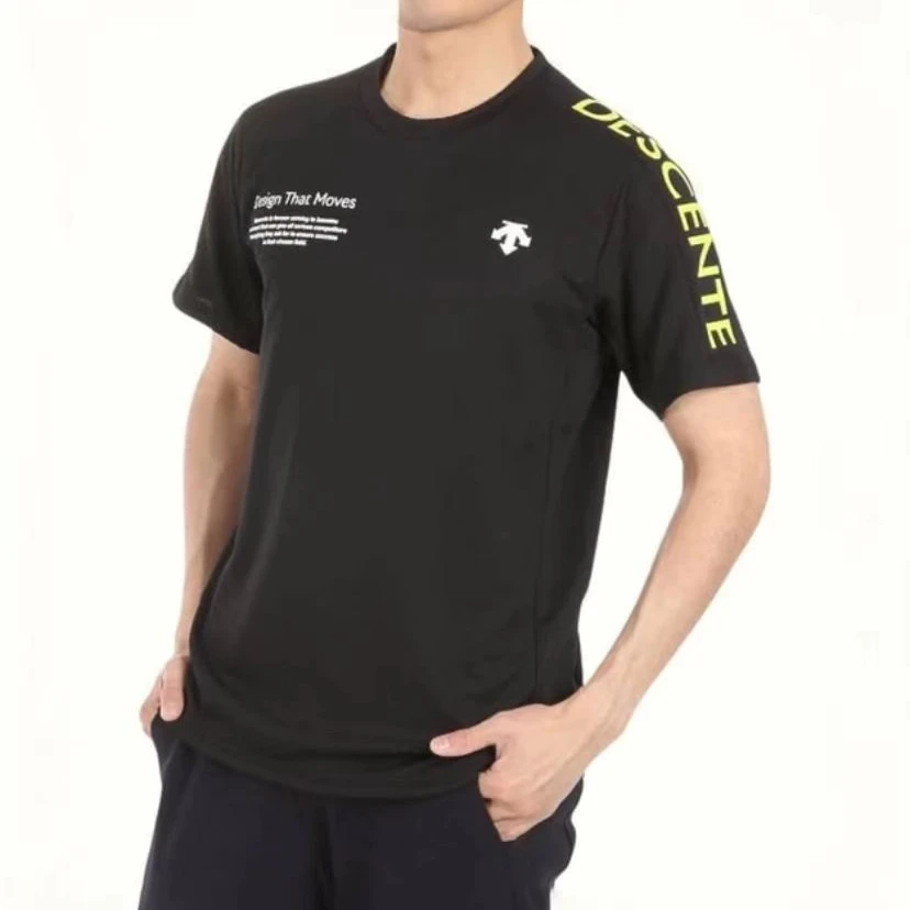 DESCENTE/迪桑特男女同款情侣短袖运动休闲吸汗速干短袖DVUXJA53
