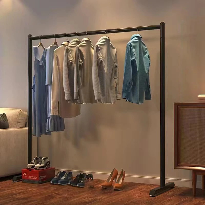 简易衣架落地卧室家用挂衣架不占空间衣帽架立式晾衣架衣服收纳架