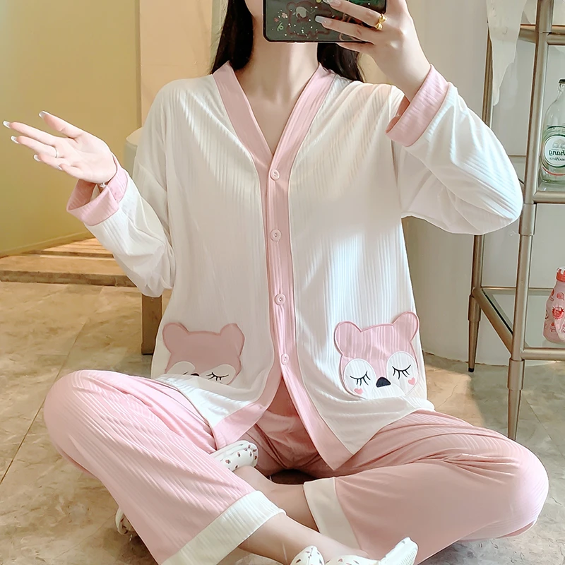 春秋季睡衣女2022年新款长袖长裤夏天薄款家居服两件套325