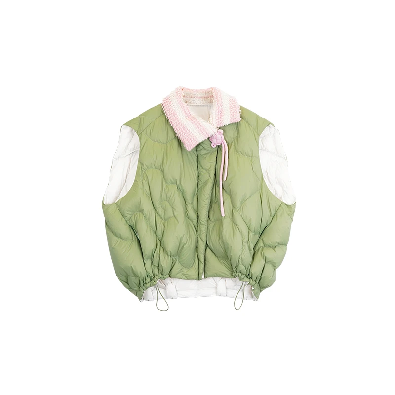 CHAURISING/洲升祥云翻领撞色宽松马甲23102358国风传统新中式女