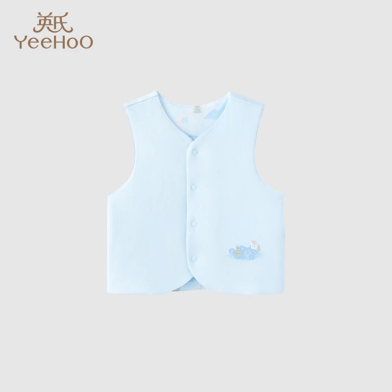 【商场同款】英氏【银雪夹棉马甲】双面可穿背心家居服马甲2023儿童