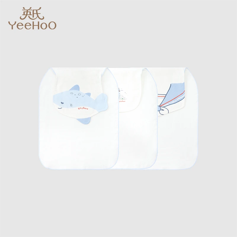 【商场同款】英氏赛柔丝吸汗巾宝宝抑菌垫背巾3条装新款