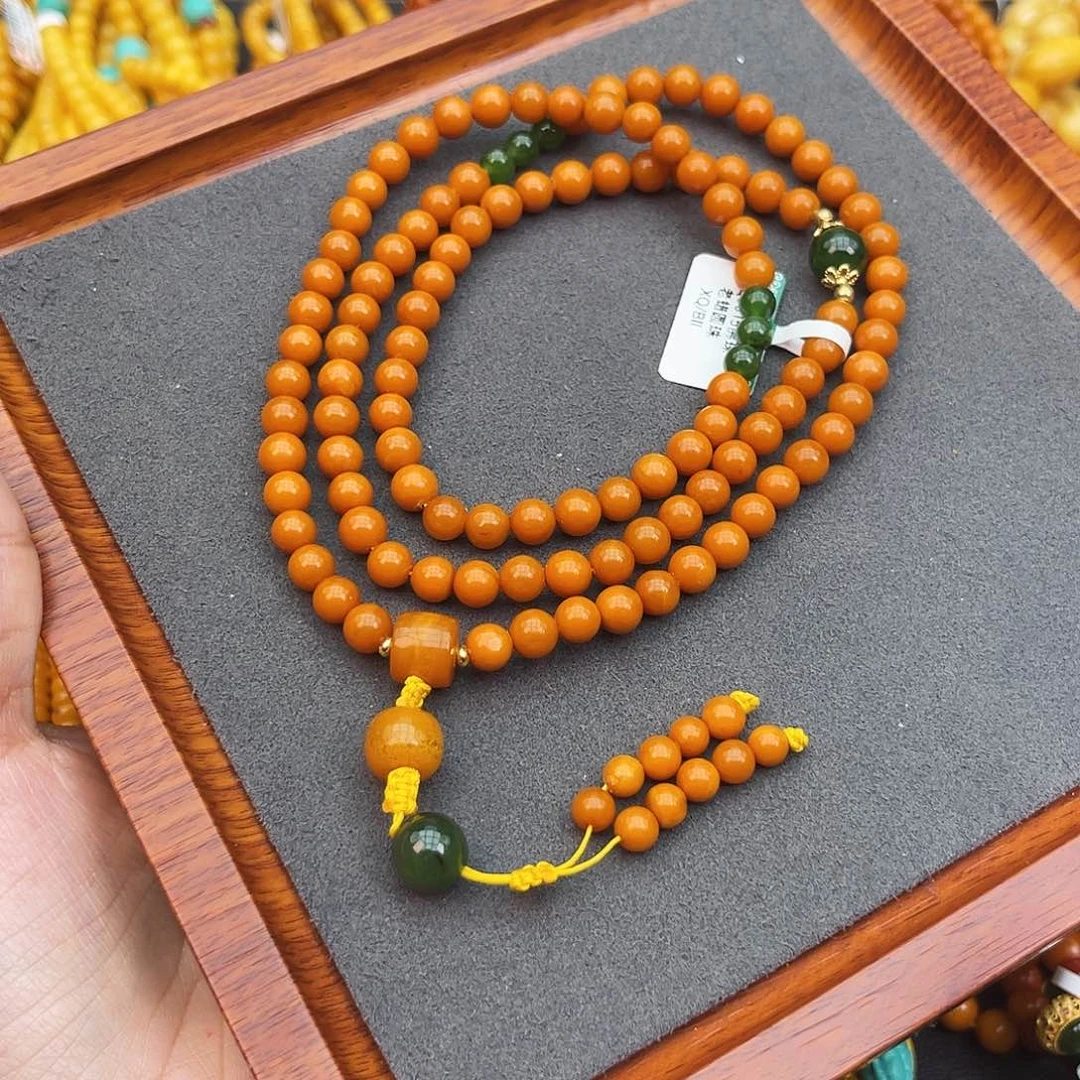 琥珀手链未镶嵌6m 108 孤品