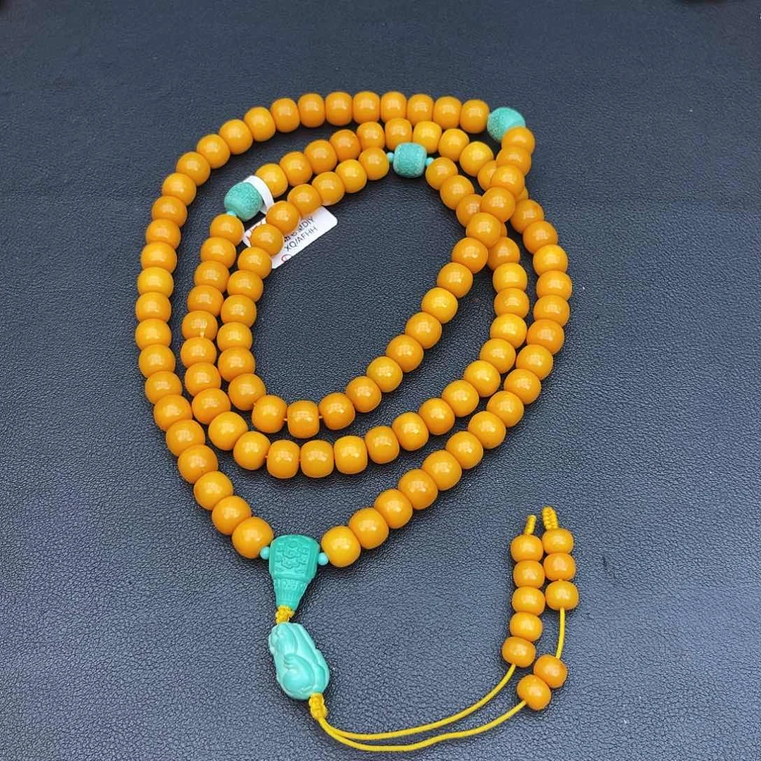 琥珀手链未镶嵌9m108 老蜡