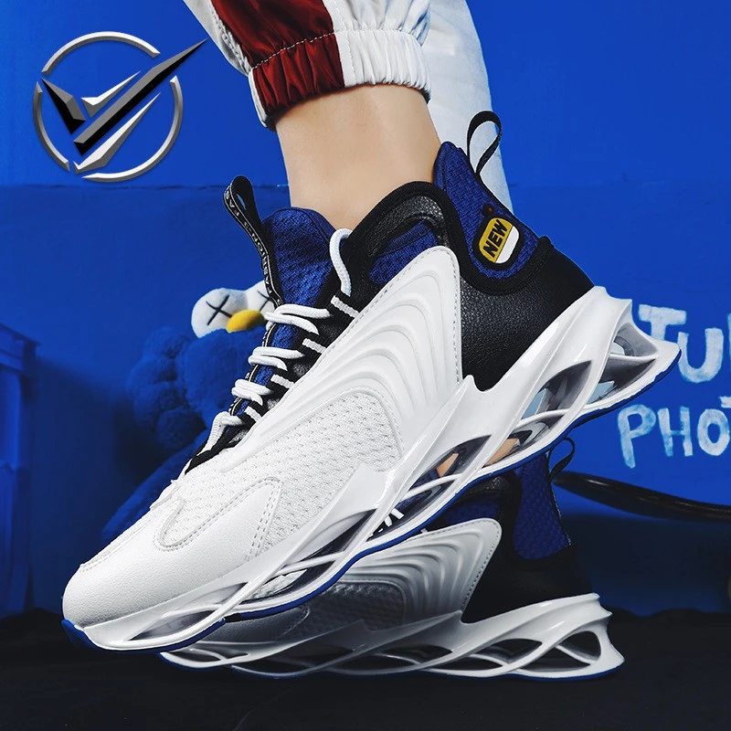 刀锋潮鞋2025春秋季新款男鞋子潮流潮鞋男款高帮休闲鞋跑步运动鞋