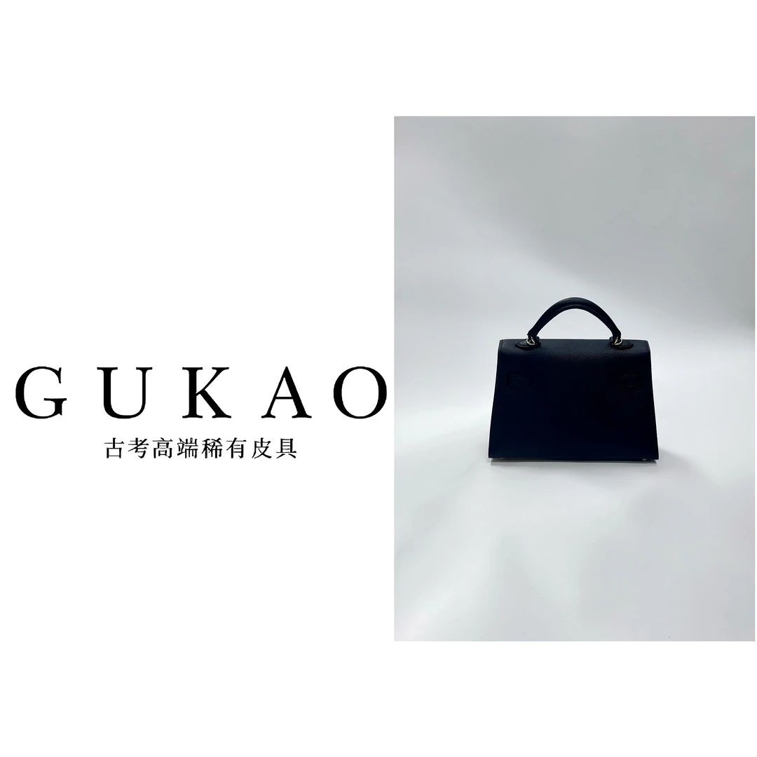 GUKAO手工高定新款女士真皮牛皮单肩斜跨包10063
