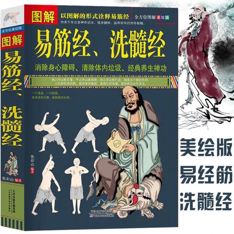 图解易筋经洗髓经达摩少林功夫武术中医健康养生保健经络气功书籍