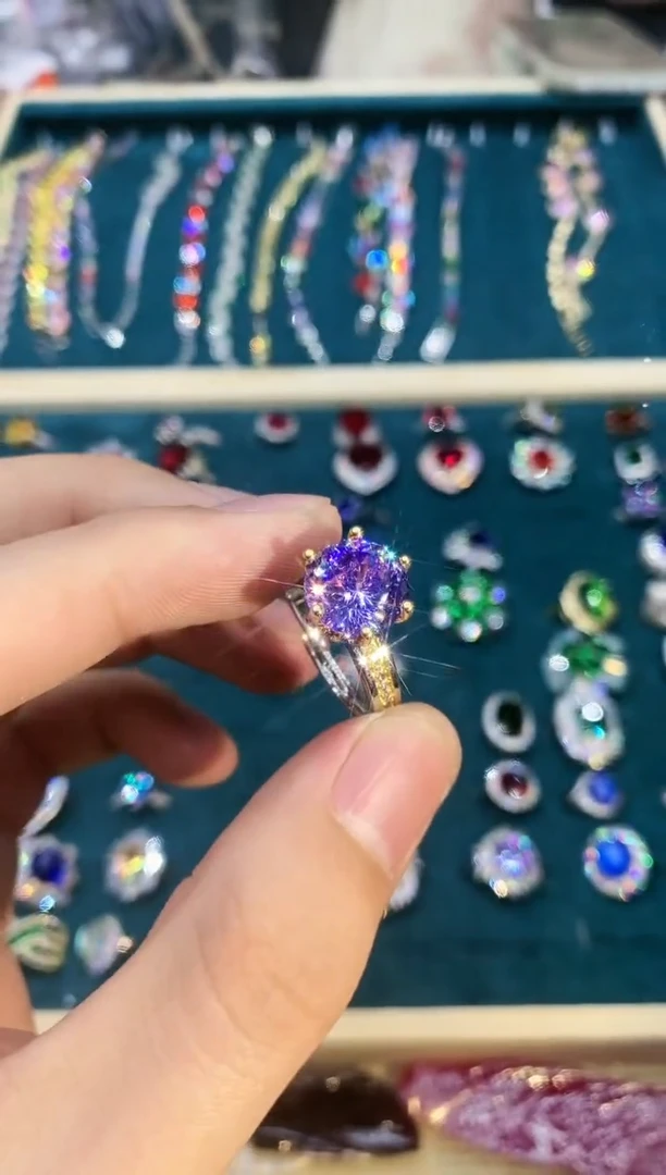 【闪购商品】金绿宝石戒指银S925镶嵌456