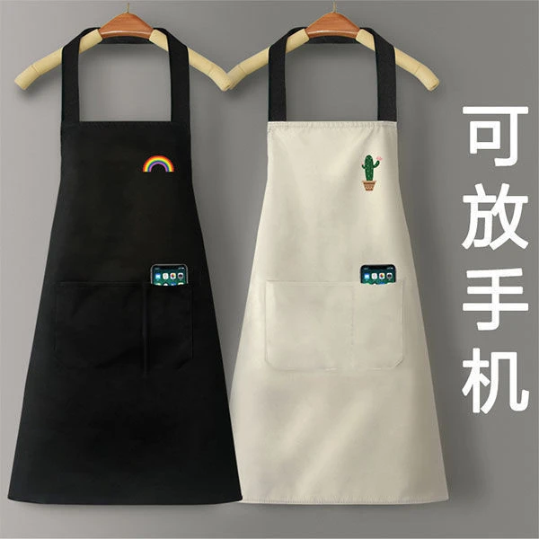 厨房家用防水防油男女可爱围裙韩版日系上班家务可擦手围腰工作服