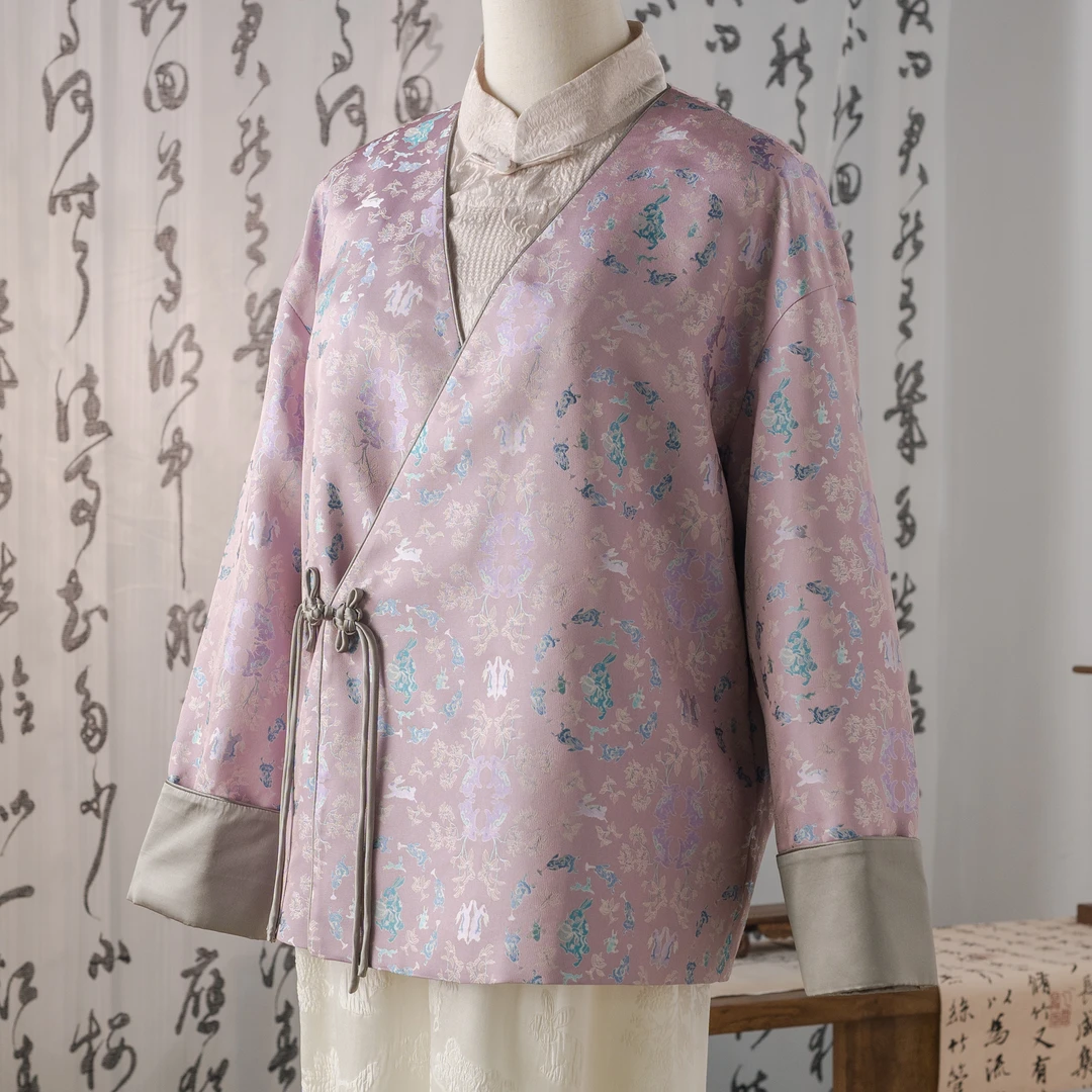 【若汐】新中式国风复古古风时尚日常宋锦外套气质百搭中国风新款