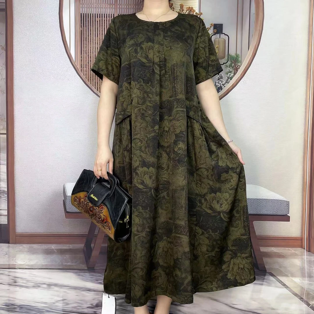 Q20075新款高级感圆领大版连衣裙