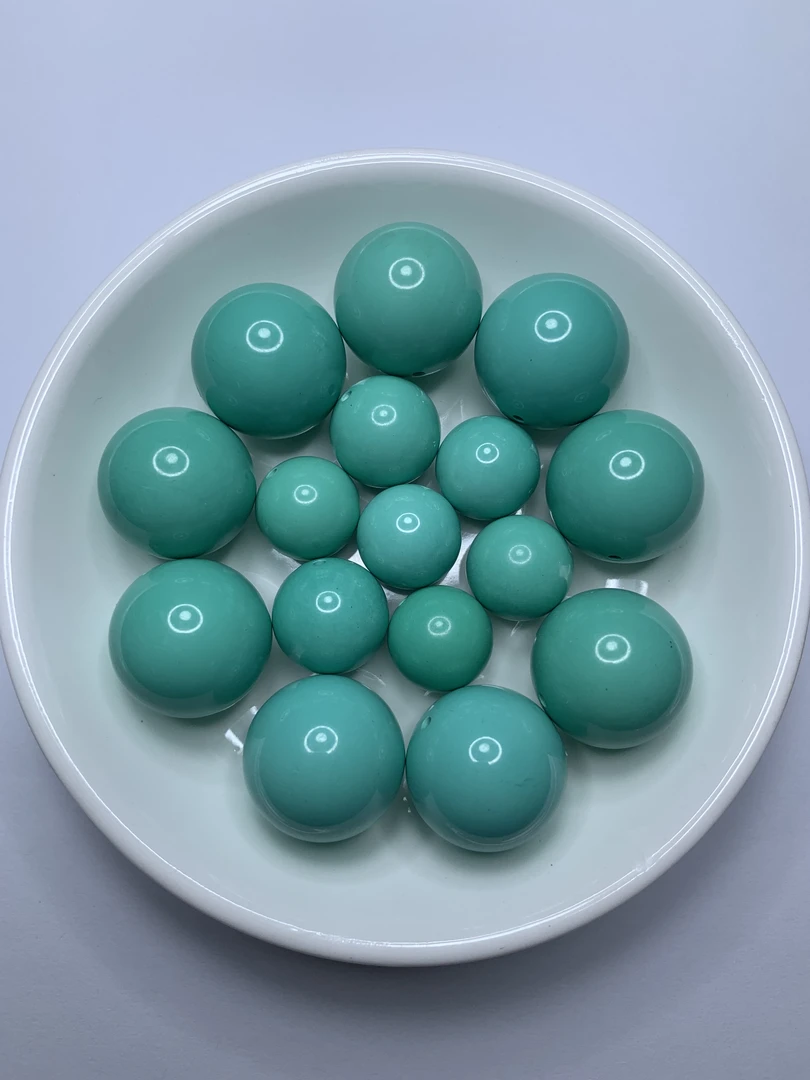 湖北绿石果冻料光珠圆珠老型DIY配饰【直播间挑选】【湖北十堰发货】