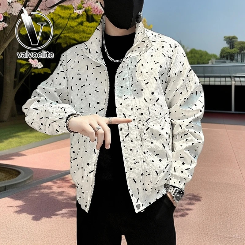 VALVOELITE爆款男装修身休闲炸街外套2024款韩版百搭春秋款上衣男