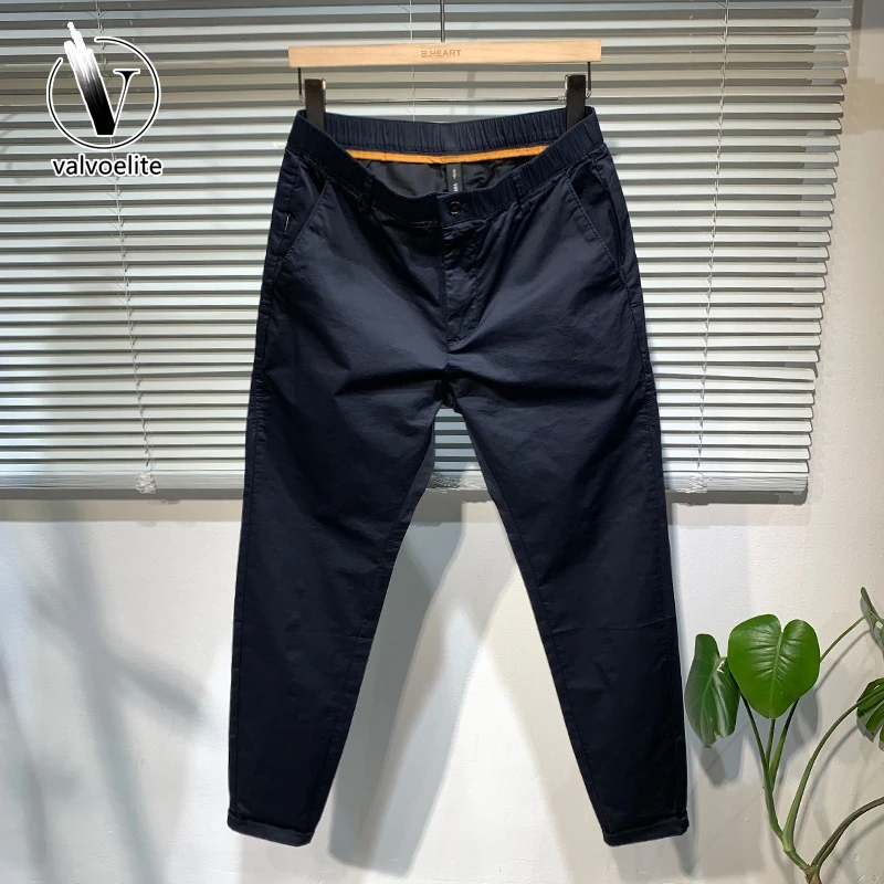VALVOELITE青染男装商务西裤男装秋季新款潮流修身直筒裤休闲长裤