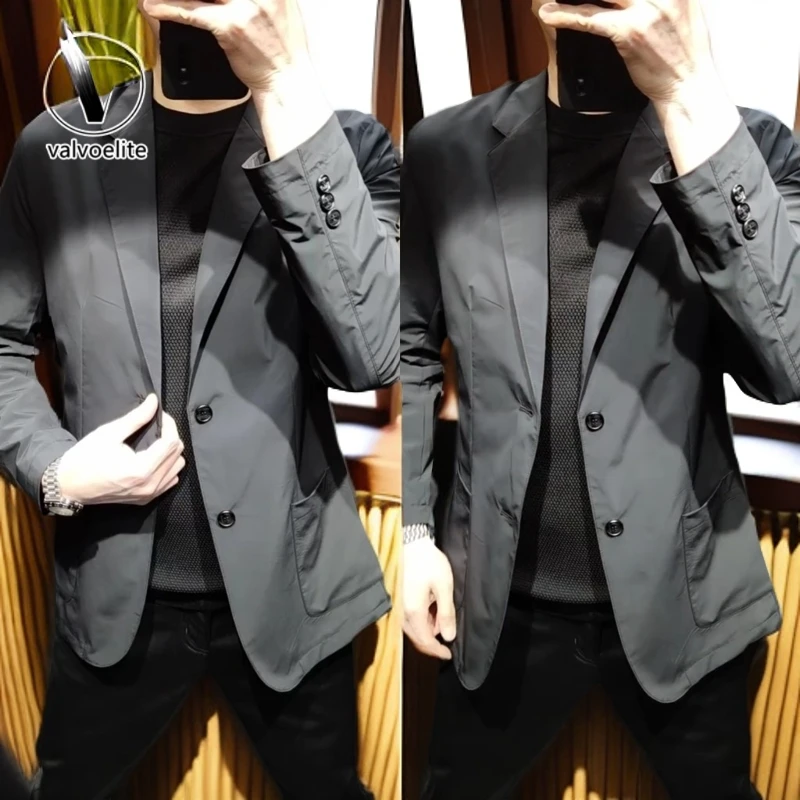 VALVOELITE新款百搭弹力透气高级感男士时尚简约高品质春秋季西服