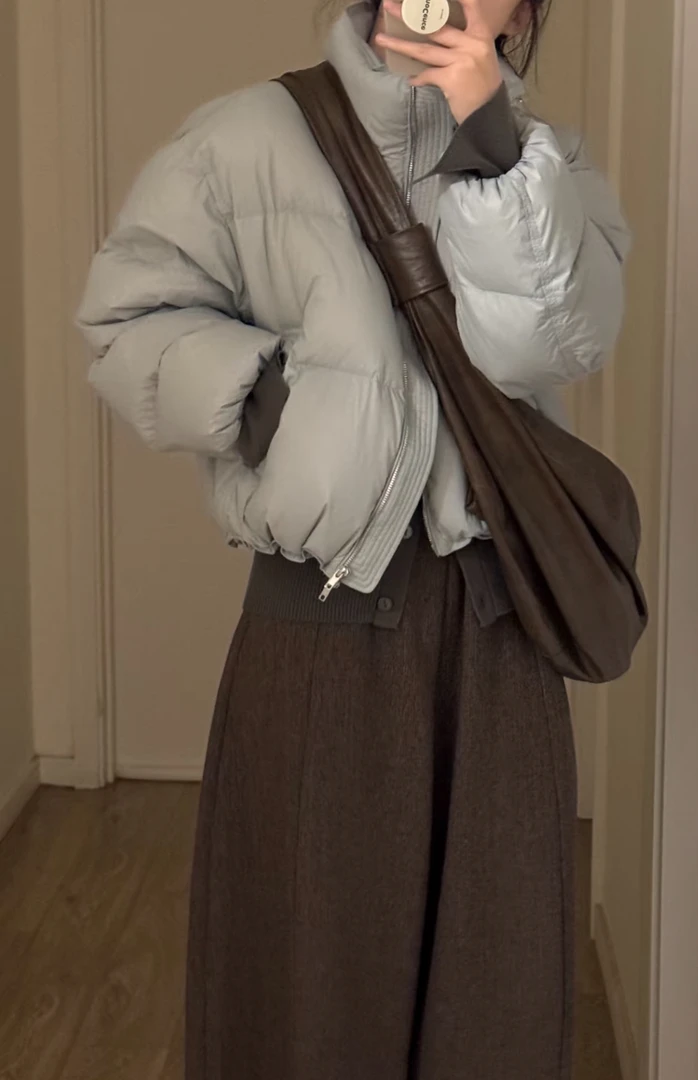 {300-400秋冬2}韩系高品质保暖外套设计感宽松百搭极简休闲上衣女