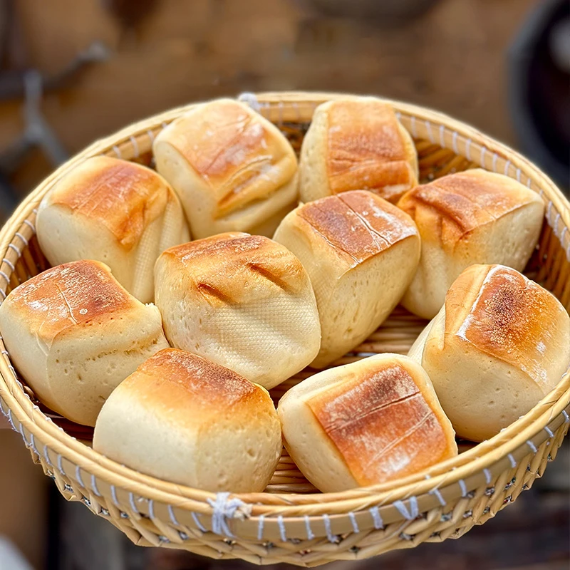 全焦地锅馒头农家纯手工制作安徽正宗老面馒头纯手工劈柴火传统