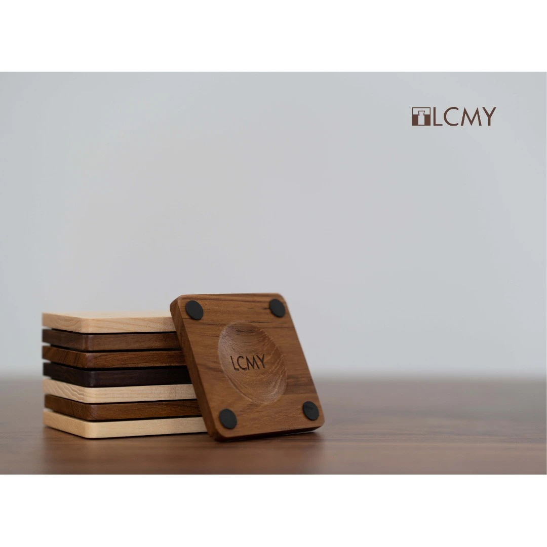 [瓦当茶杯垫-福利限购款]黑胡桃茶杯垫盘垫隔热茶具丨览春木业