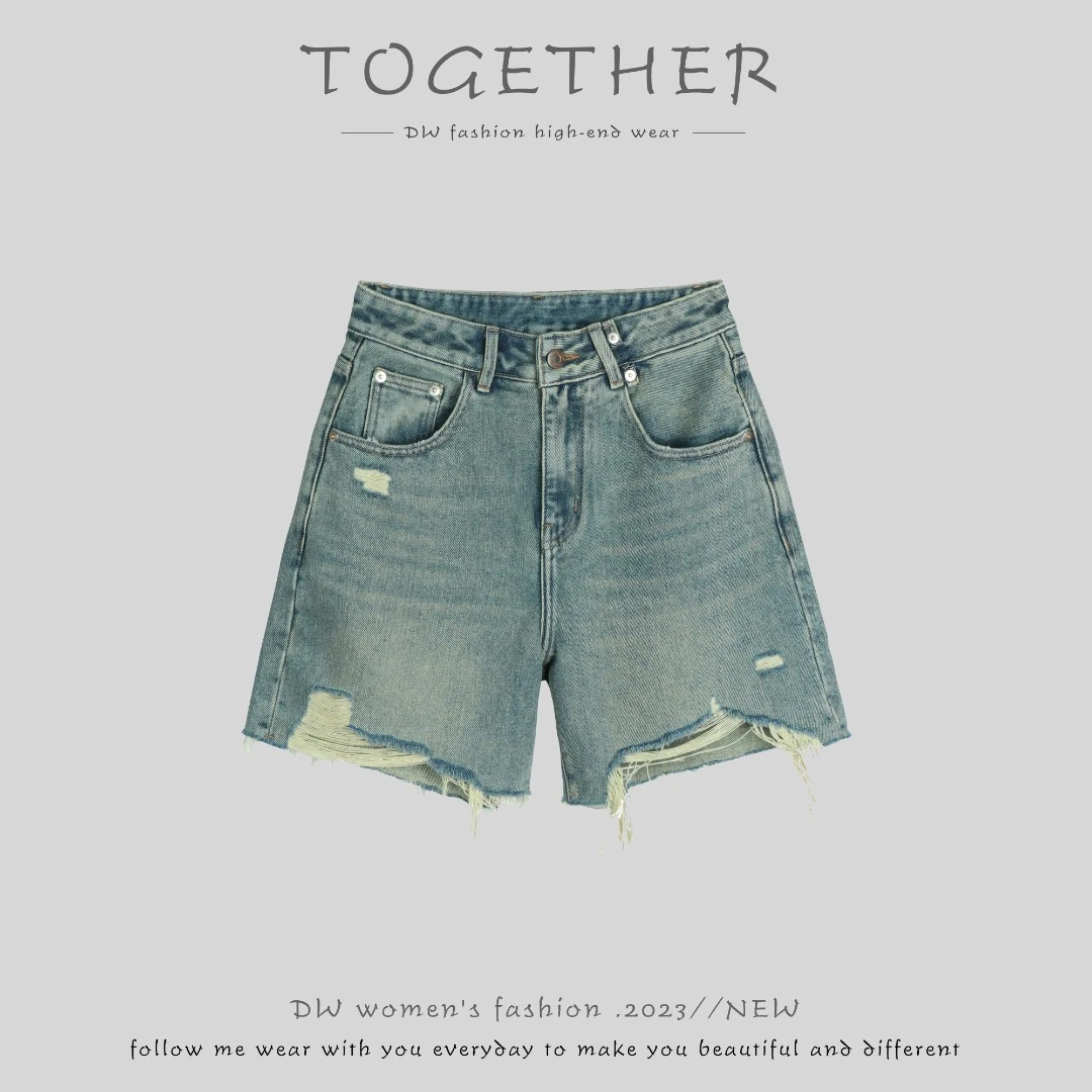 【Together】· 山竹 · 三分A字版牛仔短裤 #DL1033