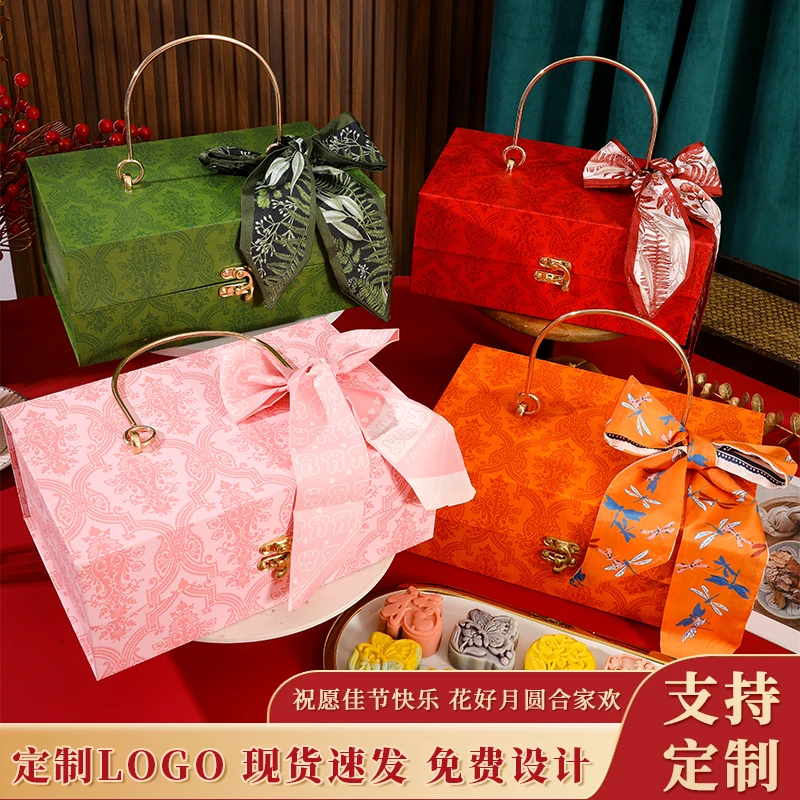 【轻奢】年货糕点礼盒26年新款高档桃山皮奶黄流心广式团购送礼长辈